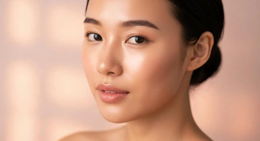 Close-up of radiant skin after using tallow skincare