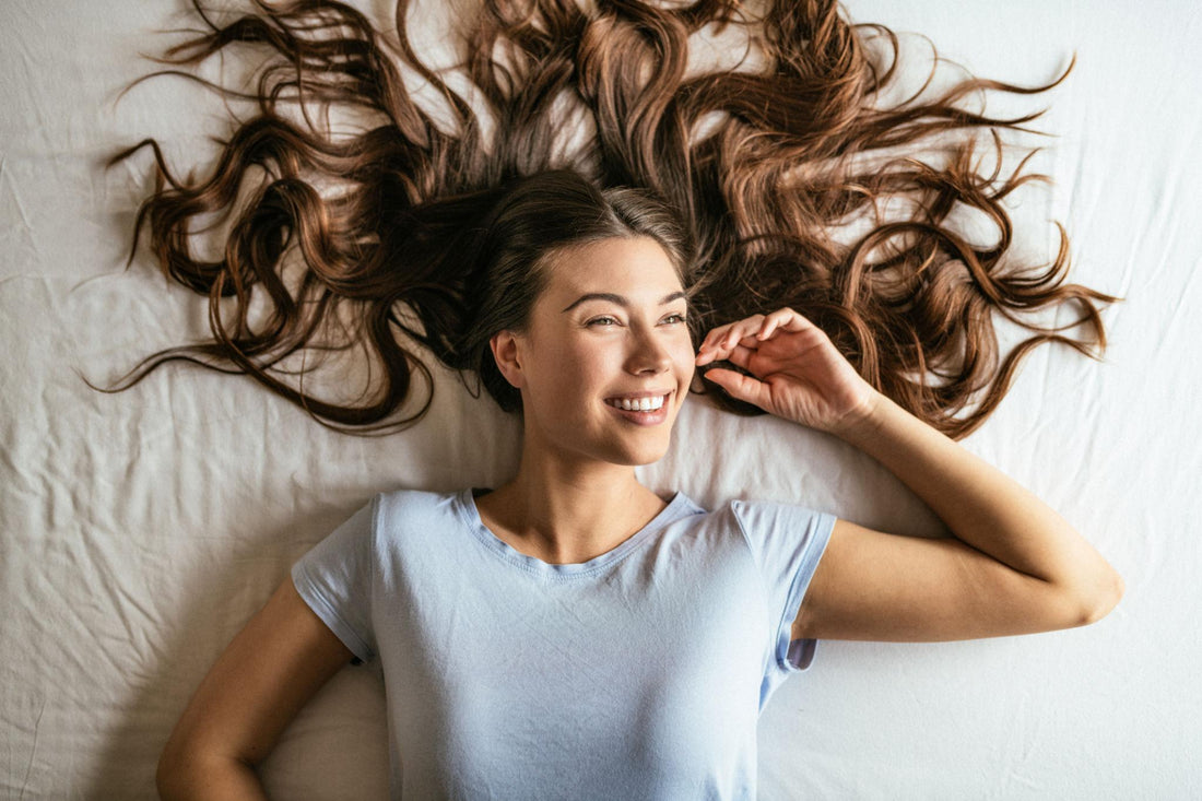 Healthy long hair showing results of natural beef tallow hair care